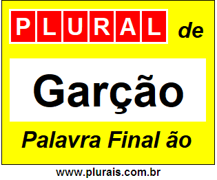 Plural de Garção