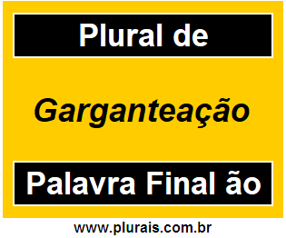 Plural de Garganteação