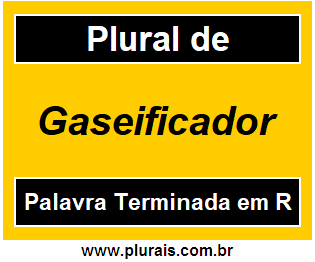 Plural de Gaseificador