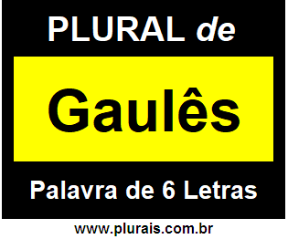 Plural de Gaulês