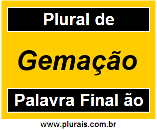 Plural de Gemação