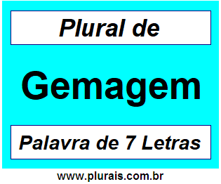 Plural de Gemagem