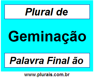 Plural de Geminação