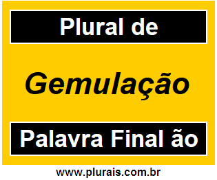 Plural de Gemulação