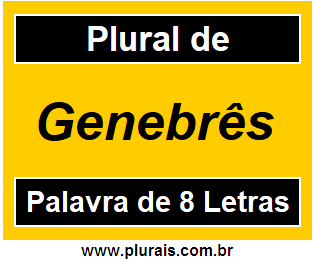 Plural de Genebrês