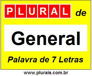 Plural de General