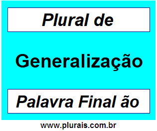 Plural de Generalização