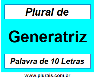 Plural de Generatriz