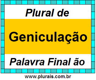 Plural de Geniculação