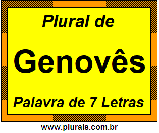 Plural de Genovês