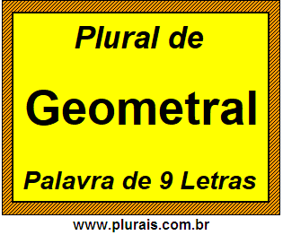 Plural de Geometral