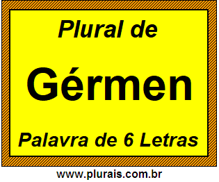 Plural de Gérmen