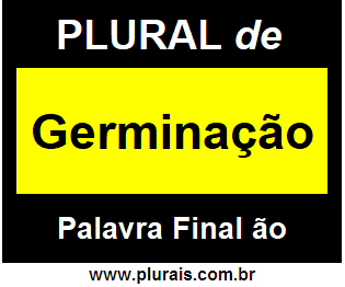 Plural de Germinação