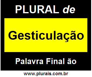 Plural de Gesticulação