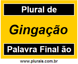 Plural de Gingação