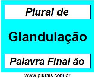 Plural de Glandulação