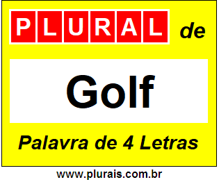 Plural de Golf