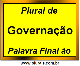 Plural de Governação