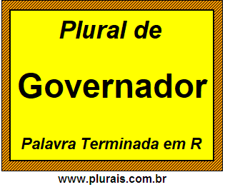 Plural de Governador