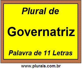Plural de Governatriz