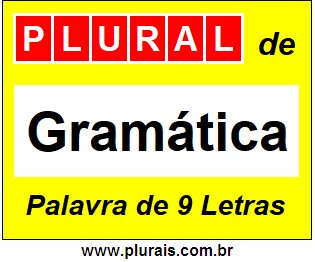 Plural de Gramática