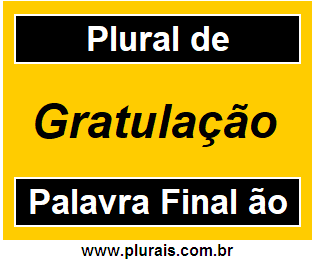 Plural de Gratulação