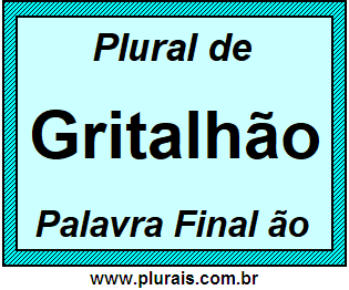 Plural de Gritalhão