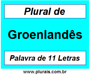 Plural de Groenlandês