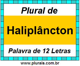 Plural de Haliplâncton