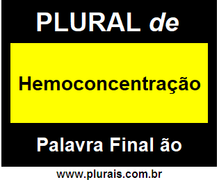 Plural de Hemoconcentração