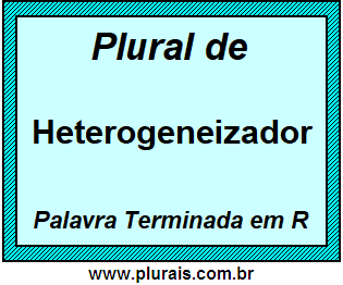 Plural de Heterogeneizador