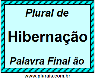 Plural de Hibernação