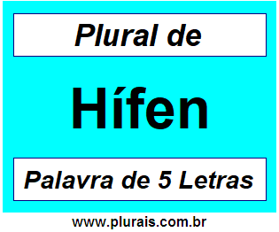 Plural de Hífen