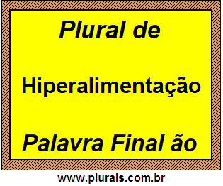 Plural de Hiperalimentação