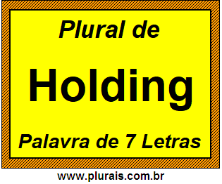 Plural de Holding