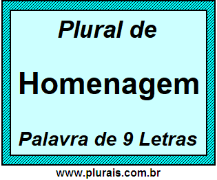 Plural de Homenagem