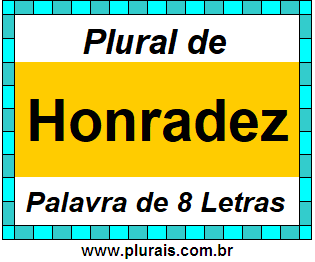 Plural de Honradez