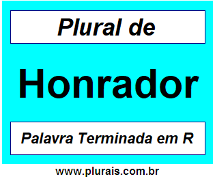 Plural de Honrador