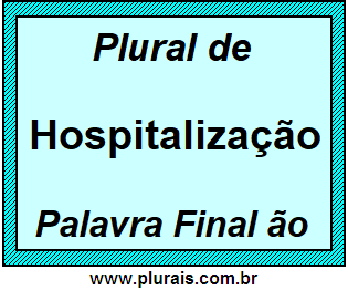 Plural de Hospitalização