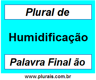 Plural de Humidificação