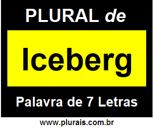 Plural de Iceberg