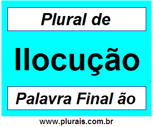 Plural de Ilocução