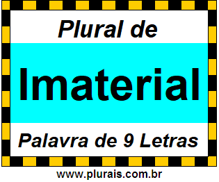 Plural de Imaterial