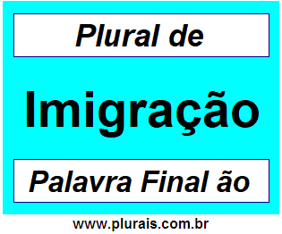 Plural de Imigração