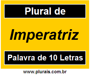 Plural de Imperatriz