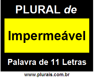 Plural de Impermeável