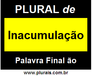 Plural de Inacumulação