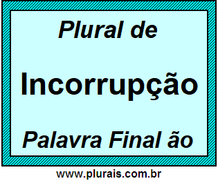 Plural de Incorrupção