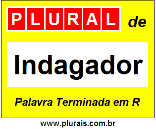 Plural de Indagador