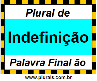 Plural de Indefinição